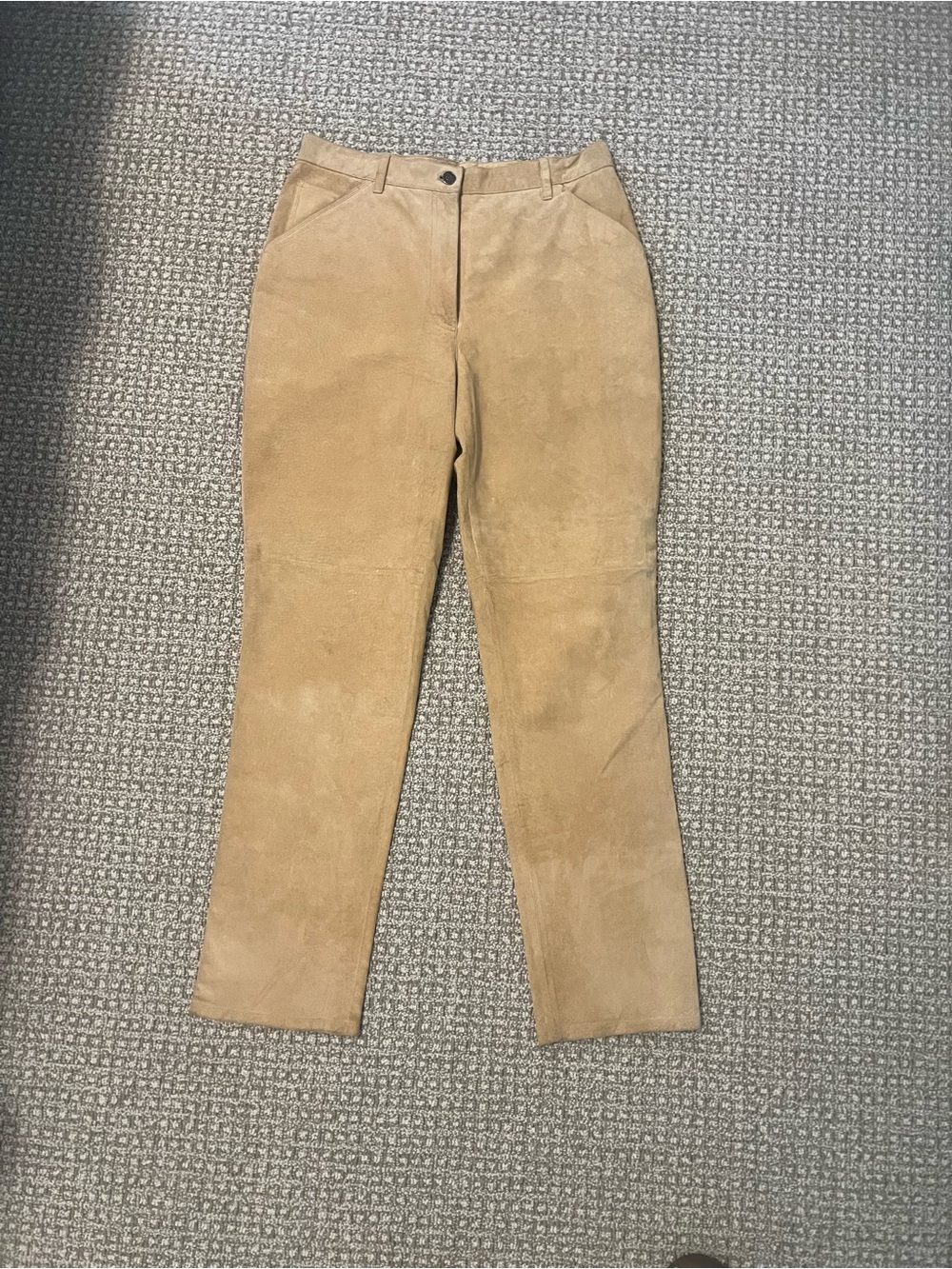 Ralph Lauren Women's Suede Straight-Leg Jeans in Camel